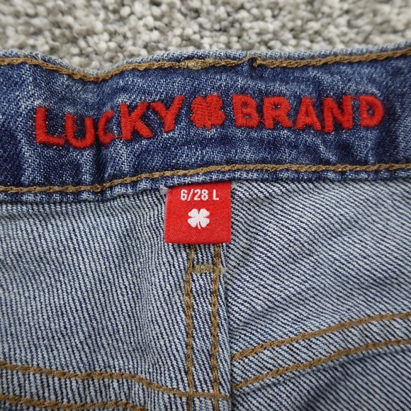 NEW Lucky Brand Jeans Womens 6 Dark Blue Denim Pants High Rise Straight Stretch - Picture 7 of 16